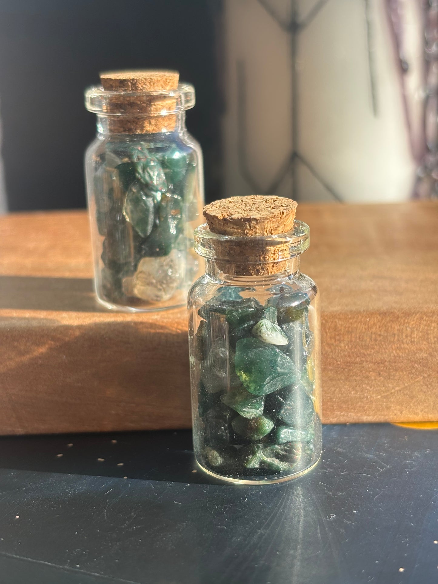 Mini Jar of Moss Agate Chips