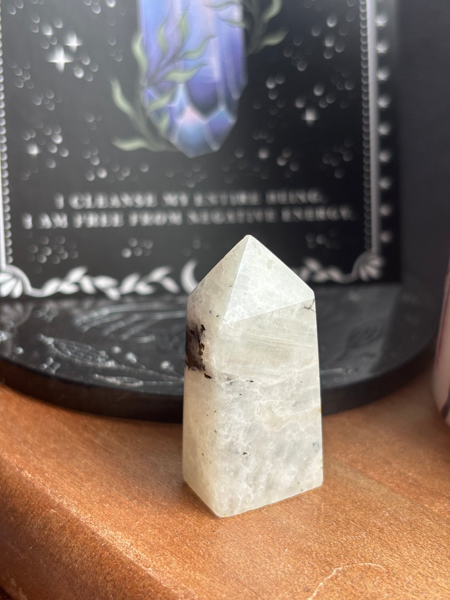 Mini Rainbow Moonstone Square Point