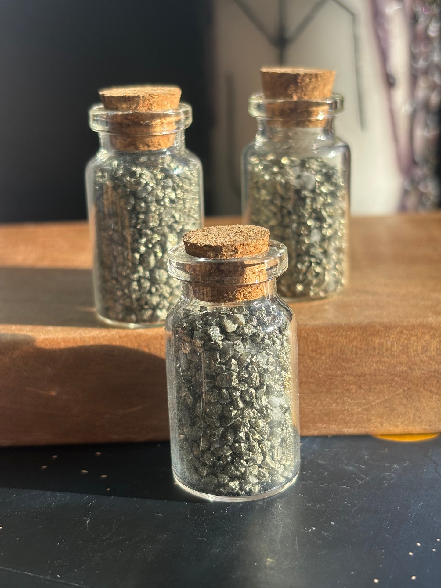 Mini Jar of Pyrite Chips