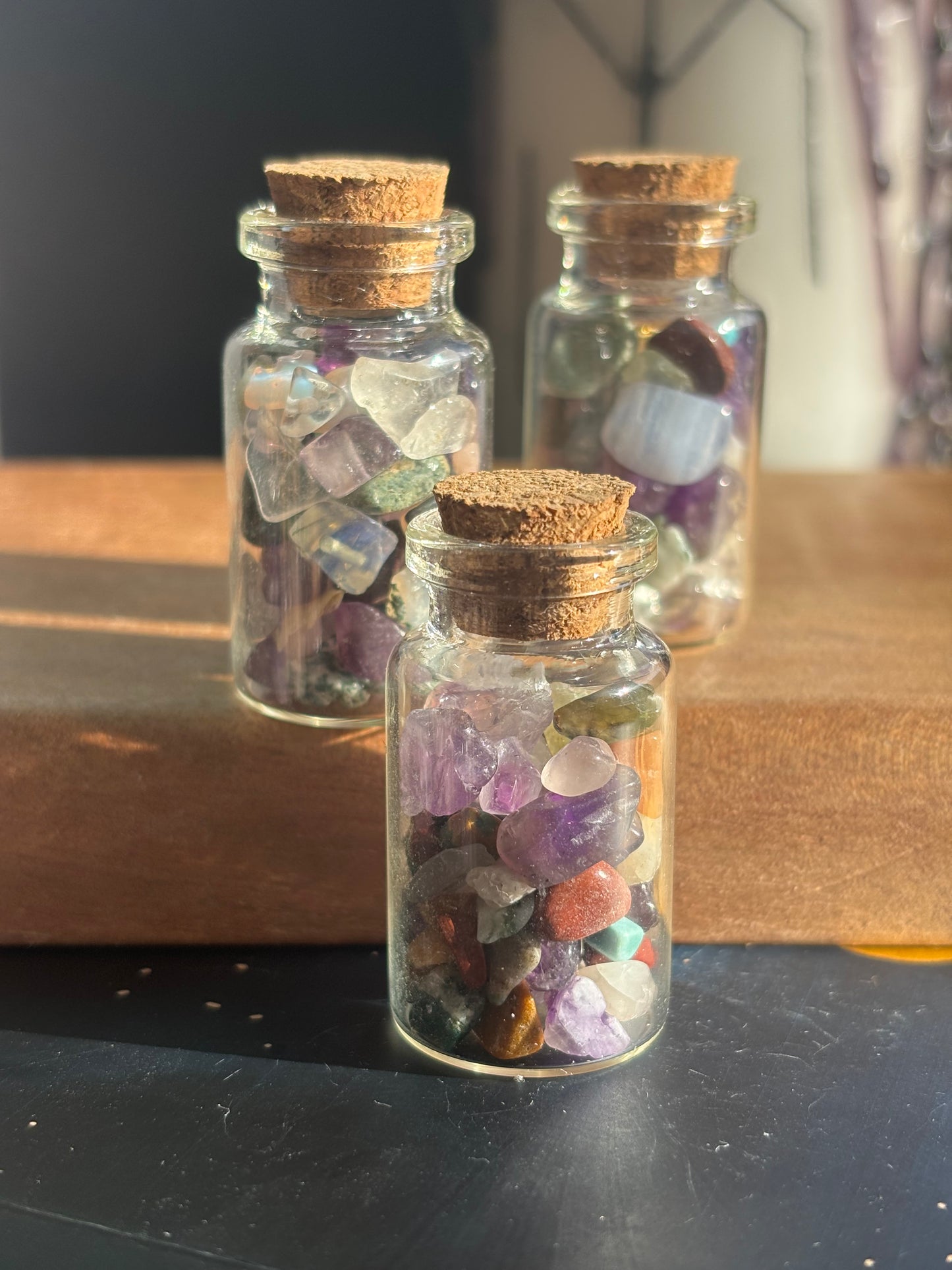 Mini Jar of Mixed Crystal Chips