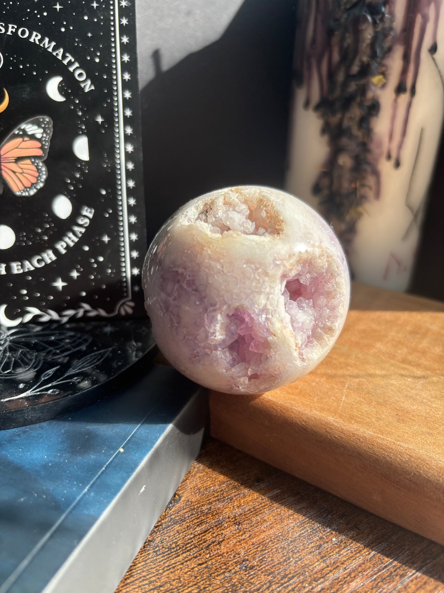 Pink Amethyst Druzy Sphere