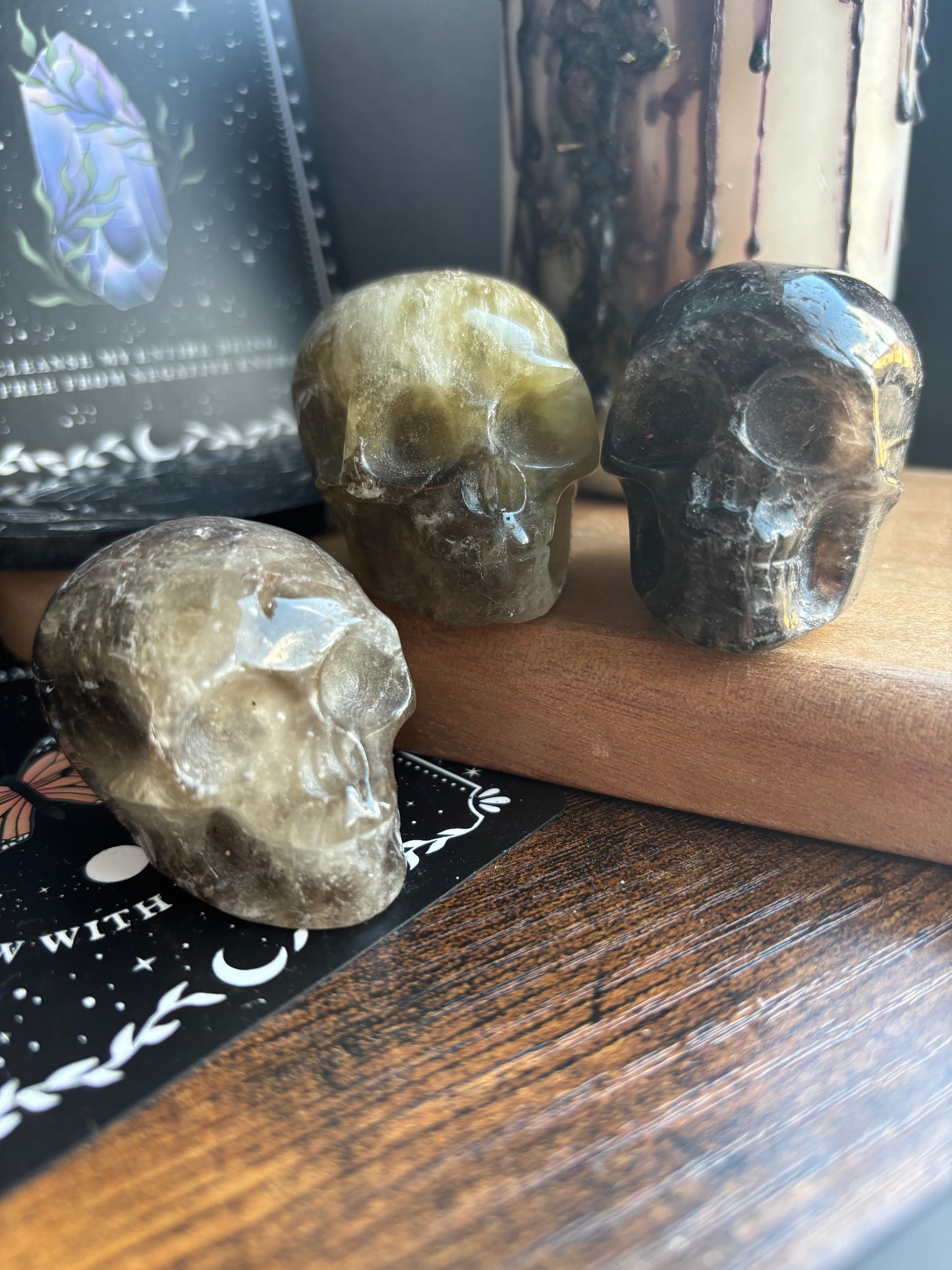 Smoky Citrine Skull