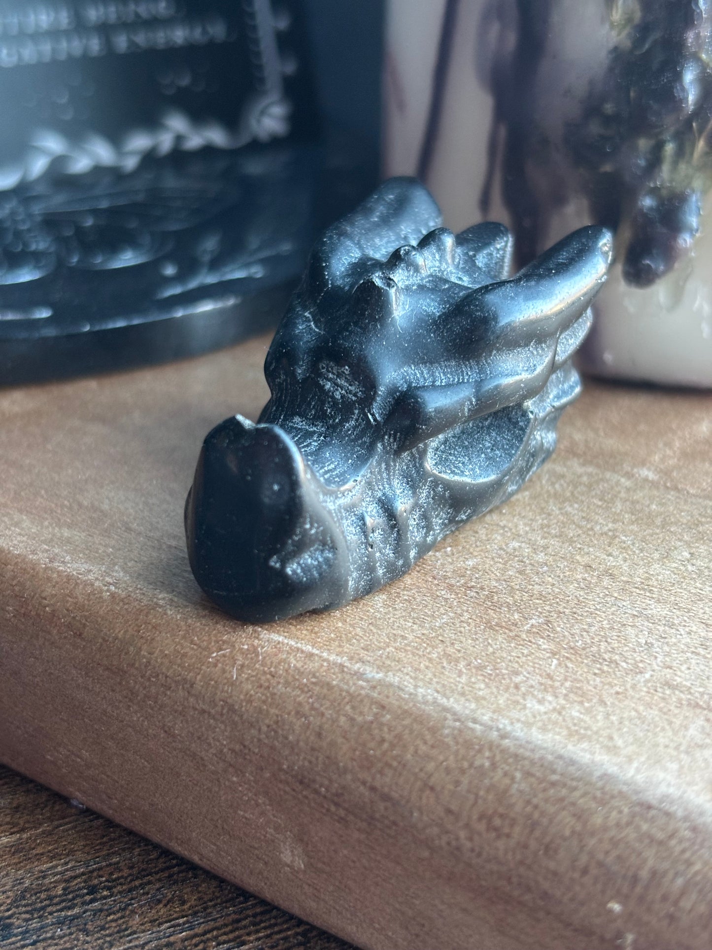 Small Obsidian Dragons Head