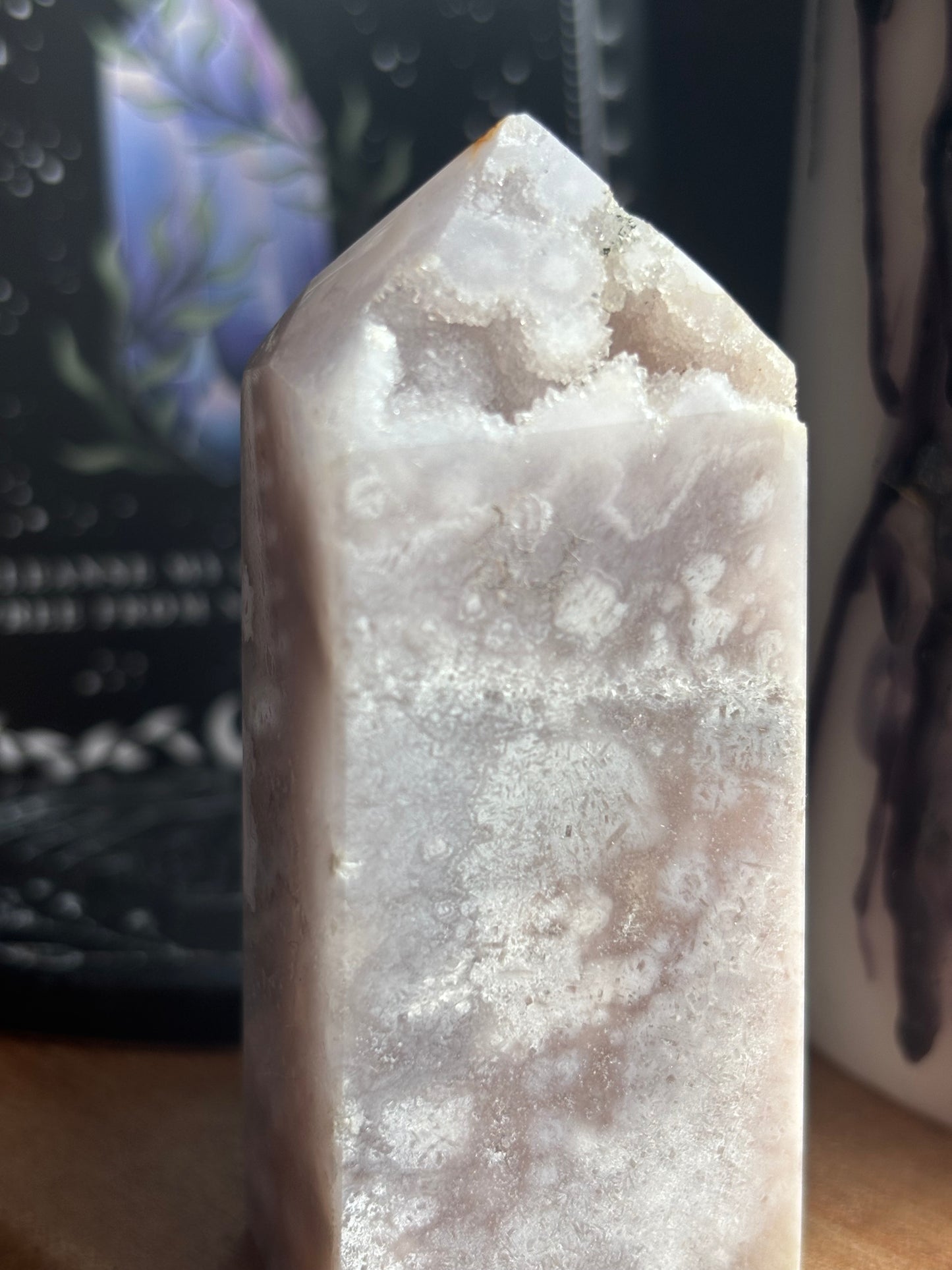 Flower Agate Obelisk