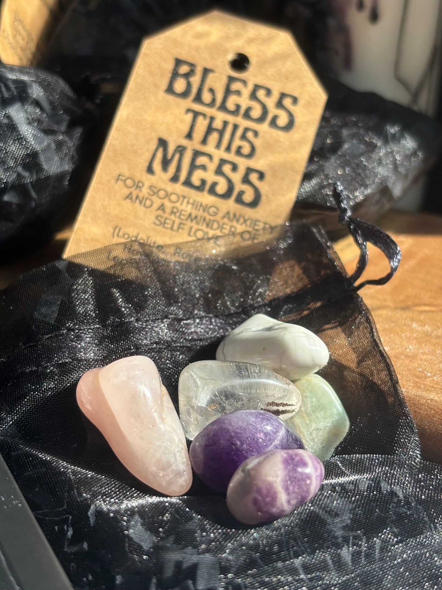 ‘Bless this Mess’ Anti-Anxiety tumble stone set