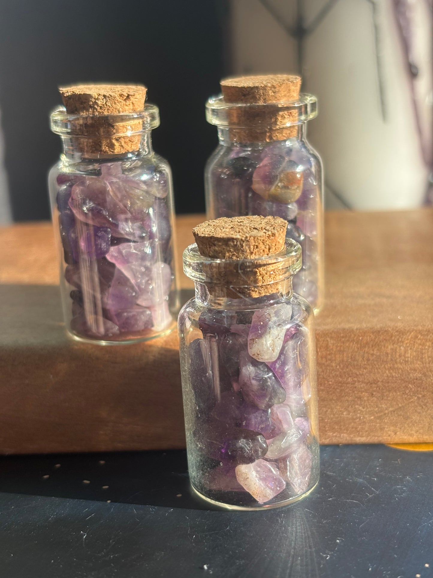 Mini Jar of Amethyst Chips