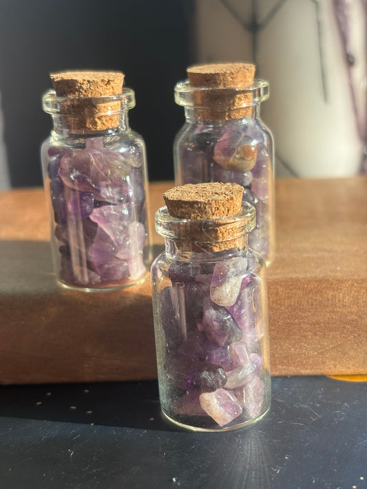 Mini Jar of Amethyst Chips