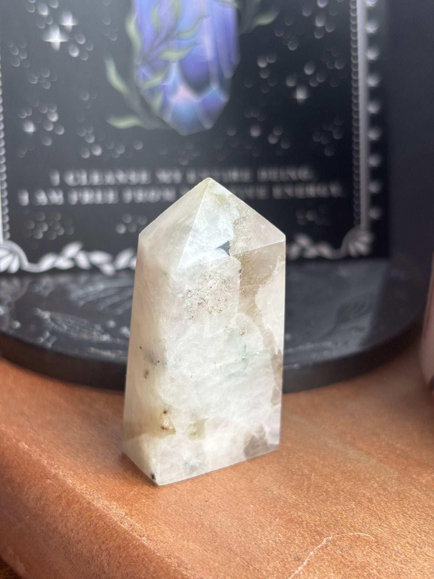 Rainbow Moonstone Square Point