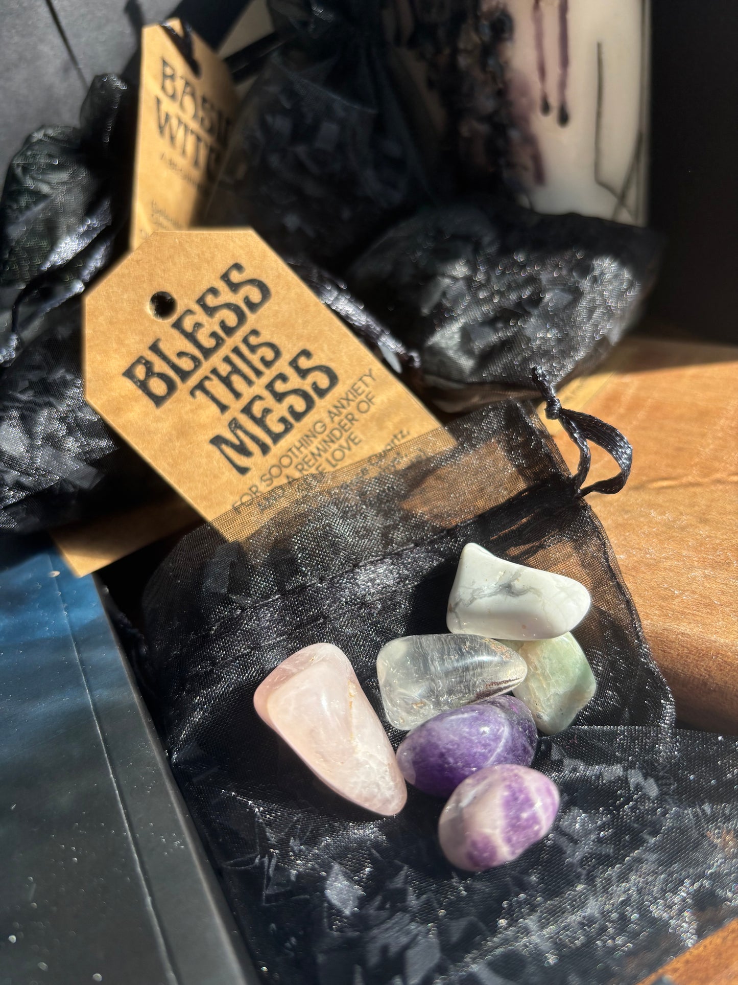 ‘Bless this Mess’ Anti-Anxiety tumble stone set