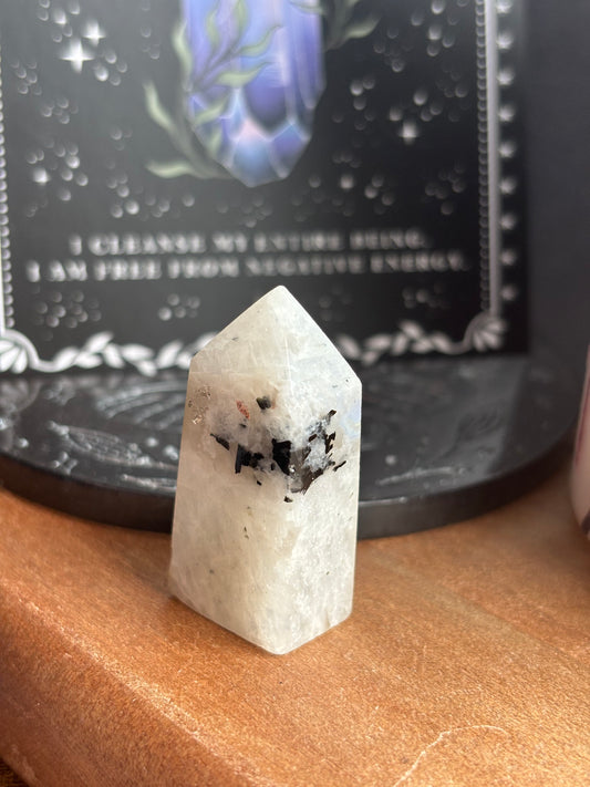 Mini Rainbow Moonstone Square Point