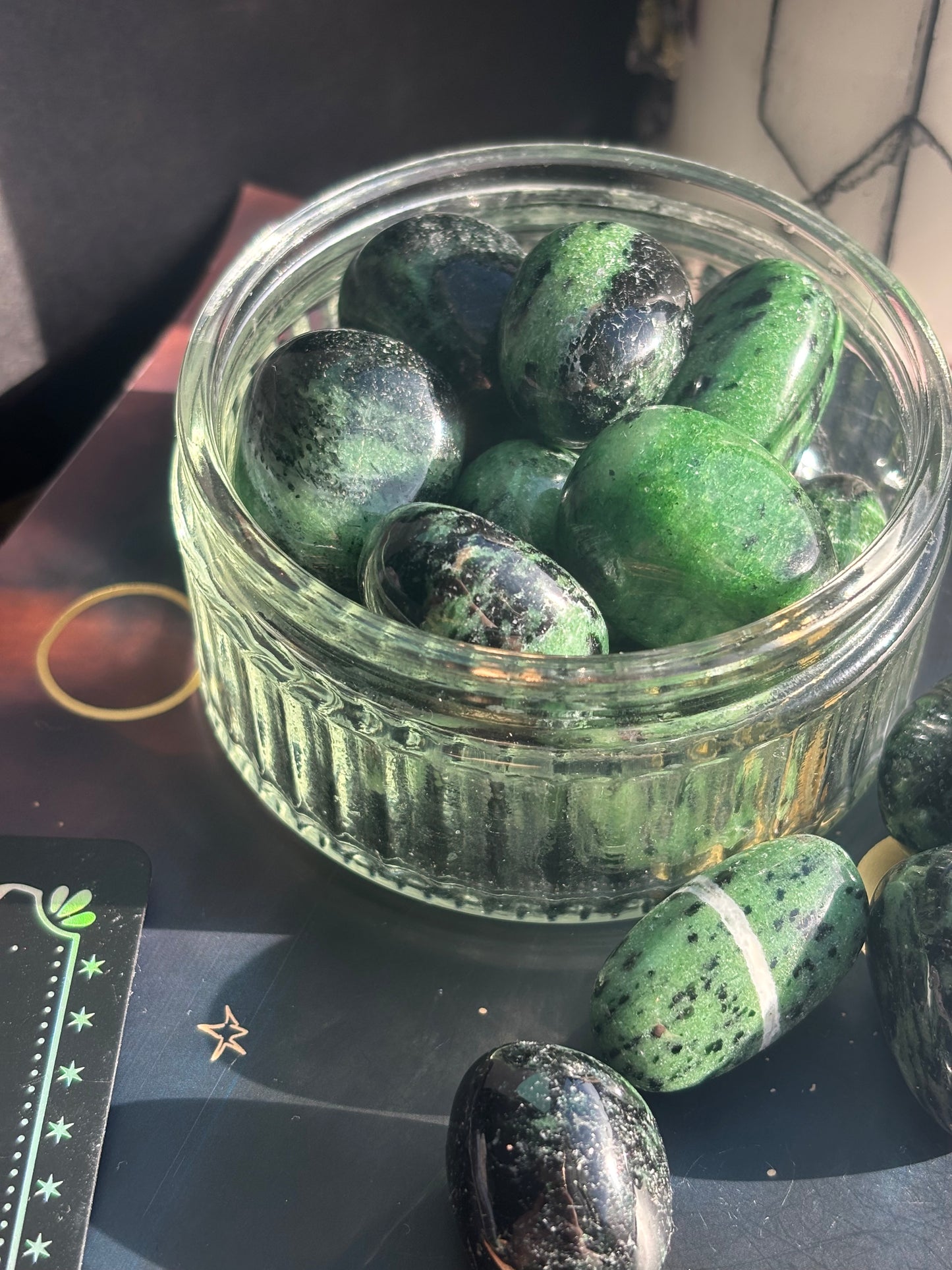 Ruby in Zoisite Tumble Stone