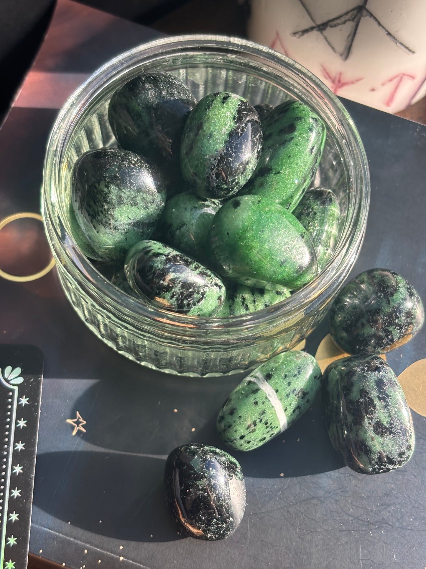 Ruby in Zoisite Tumble Stone