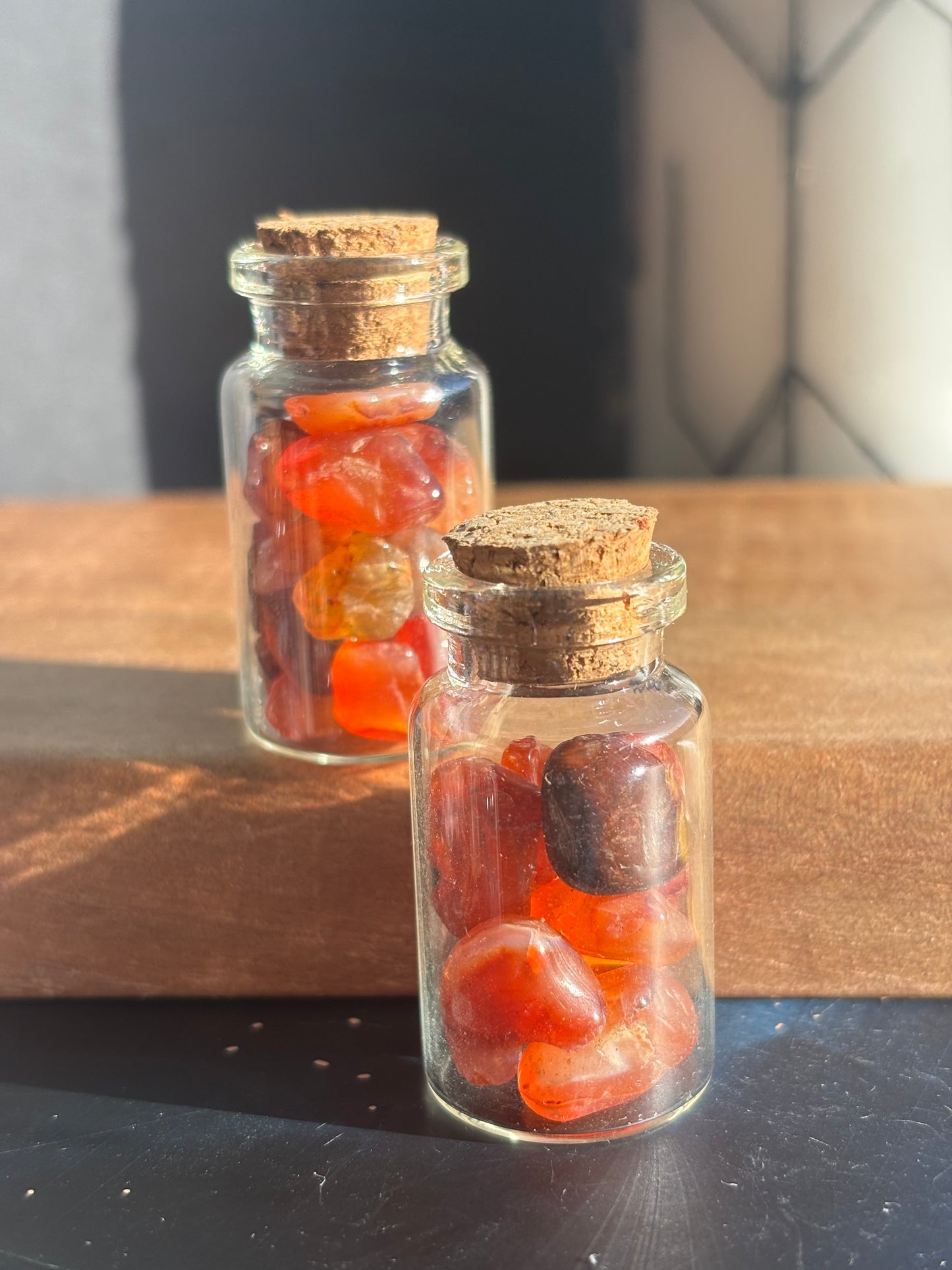 Mini Jar of Carnelian Chips