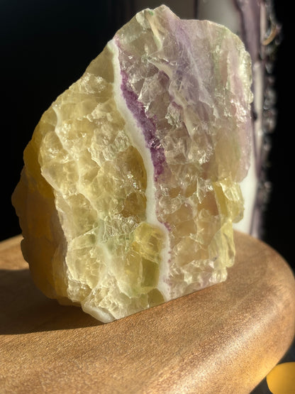 Yellow Fluorite Half-Polished Piece