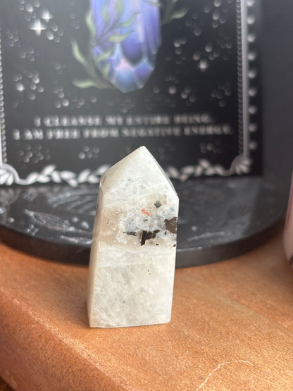 Mini Rainbow Moonstone Square Point