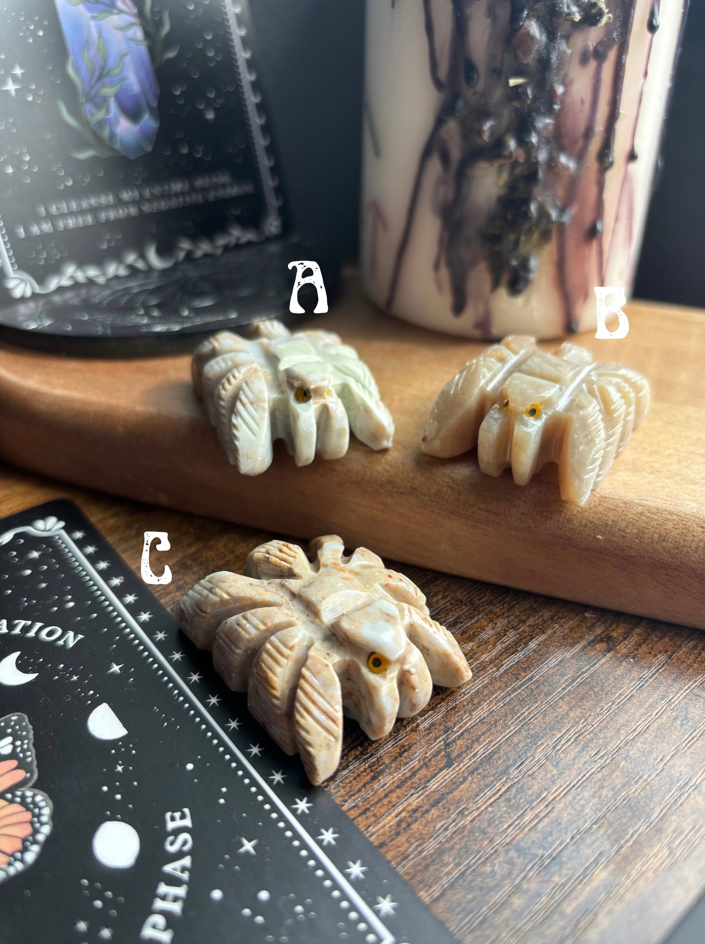 Soapstone Spiders