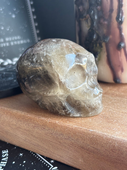 Smoky Citrine Skull
