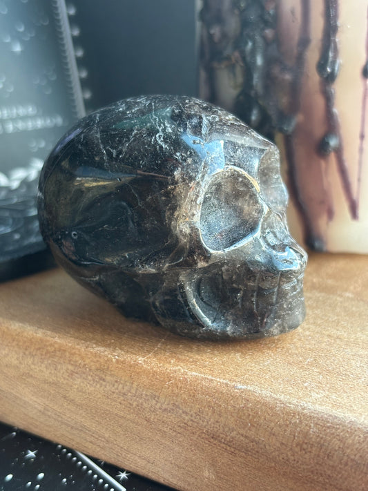 Smoky Citrine Skull