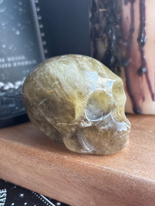 Smoky Citrine Skull
