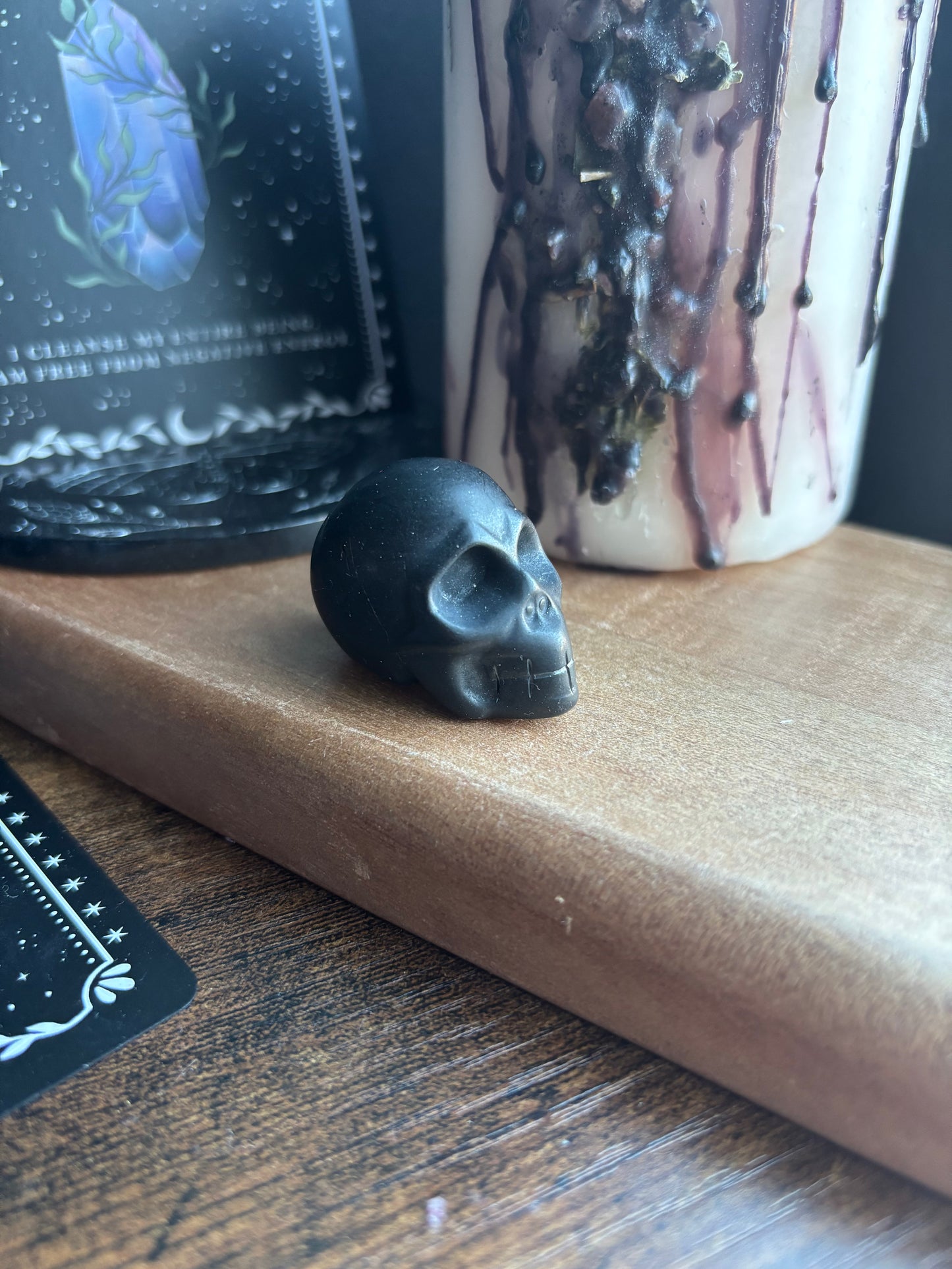 Small Obsidian Crystal Skull