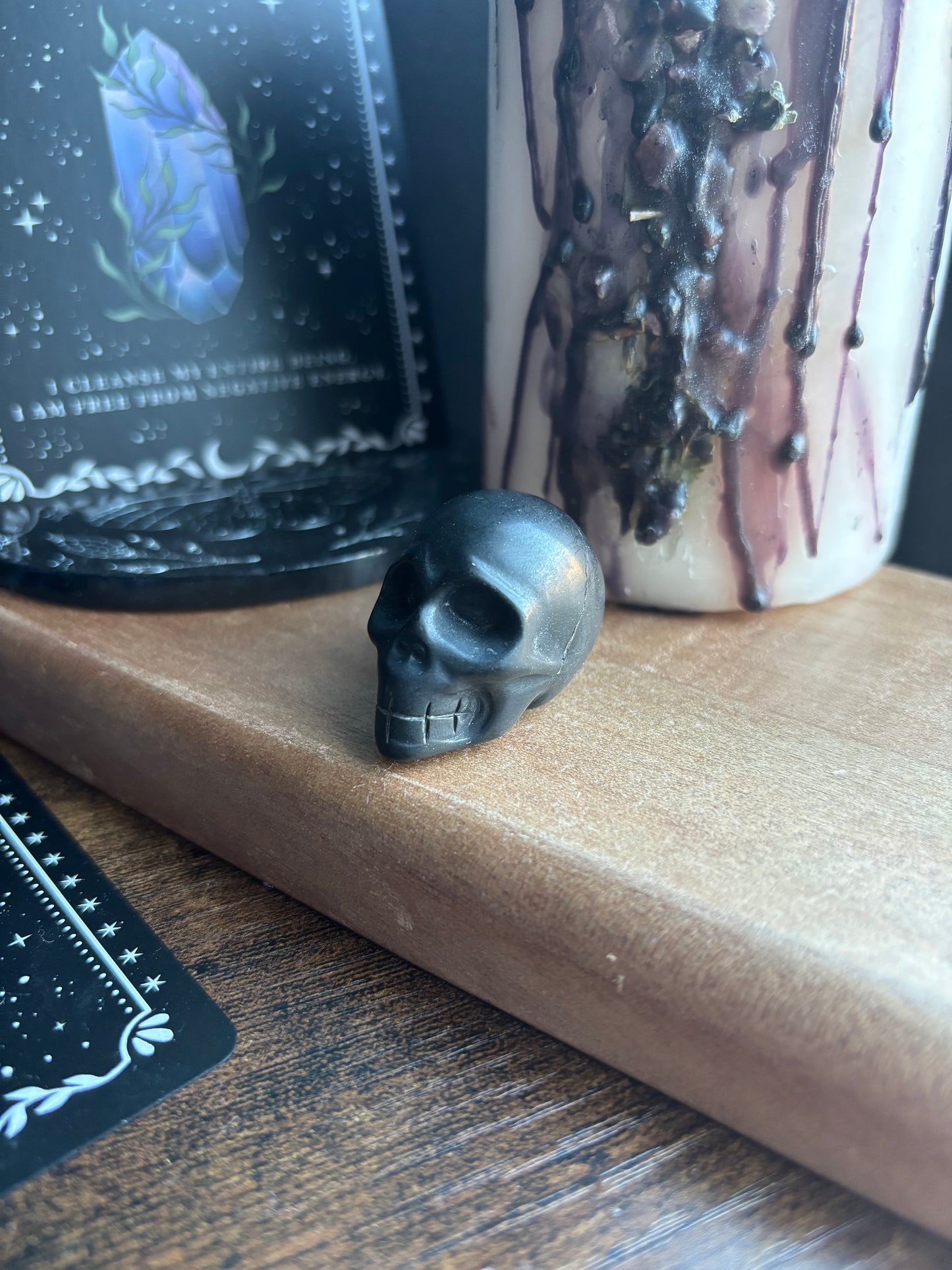 Small Obsidian Crystal Skull