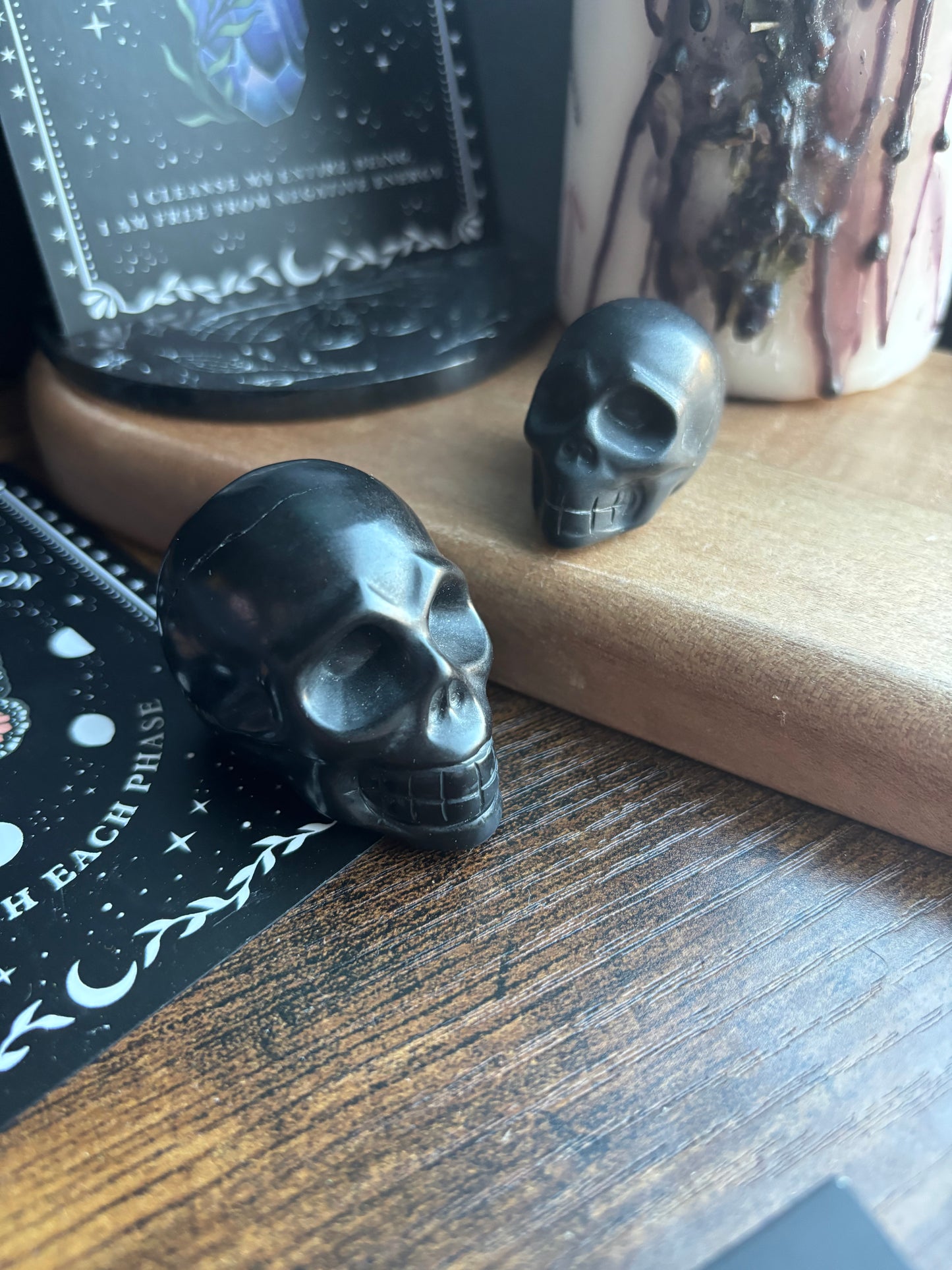 Small Obsidian Crystal Skull