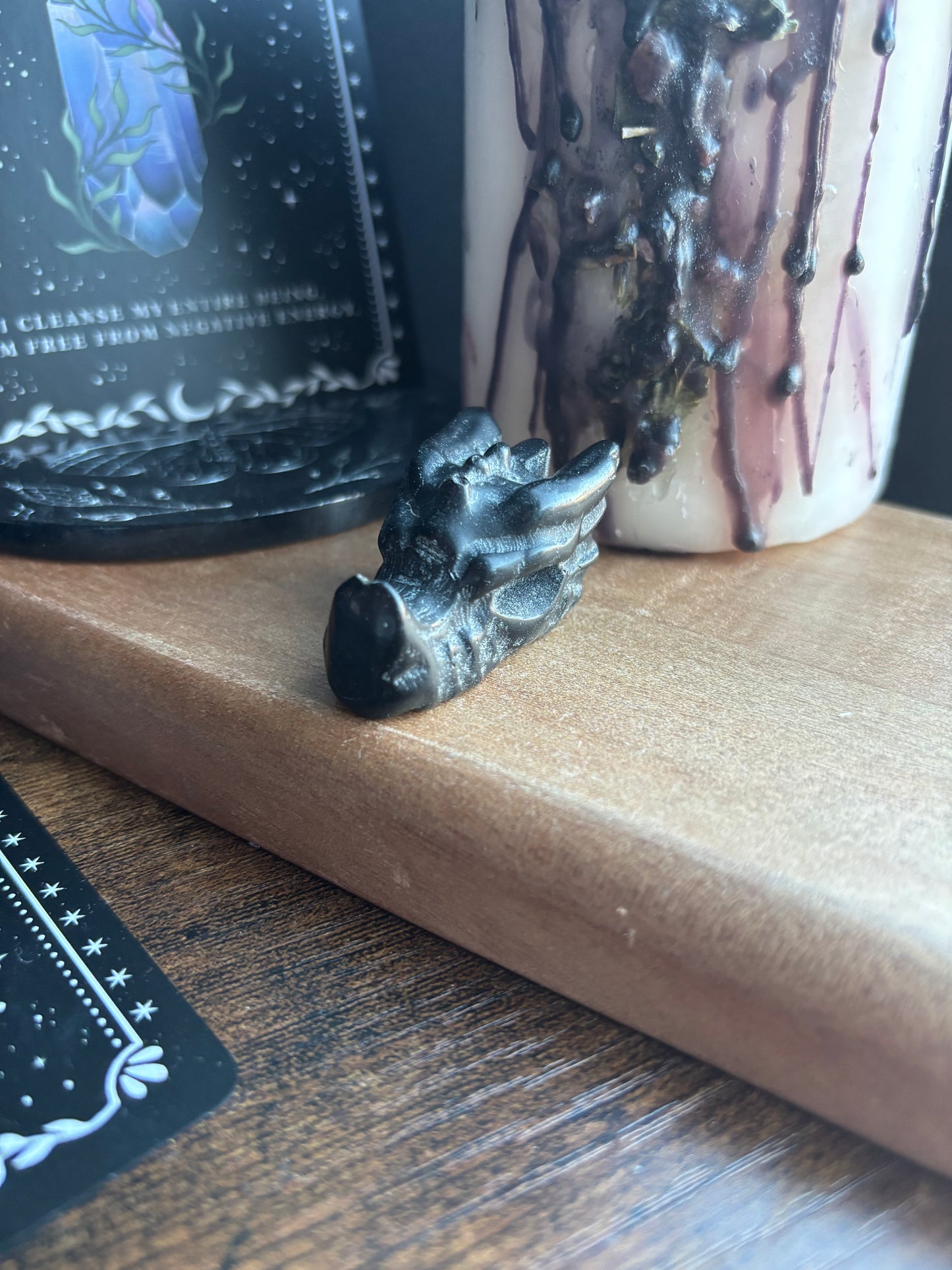 Small Obsidian Dragons Head