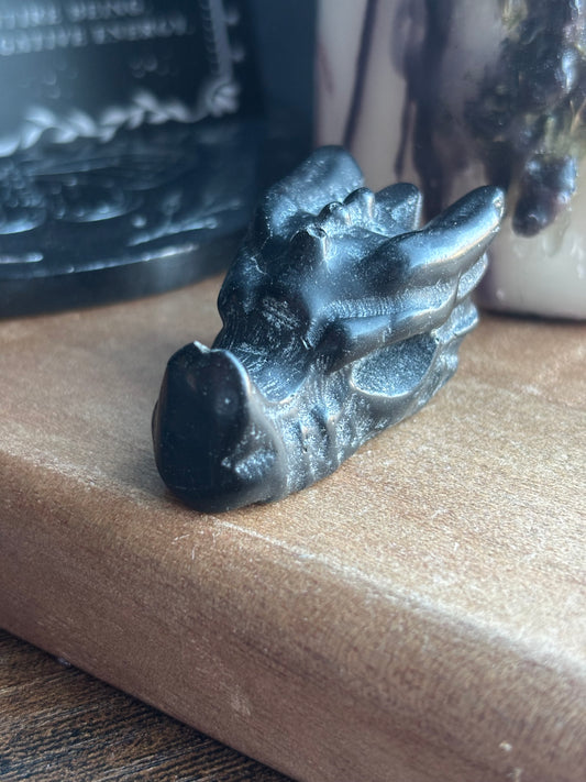 Small Obsidian Dragons Head