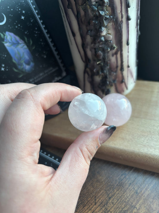 Midi Rose Quartz Sphere (a)