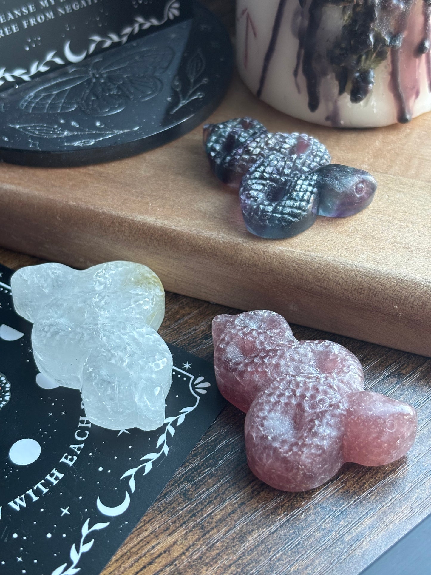 Strawberry Quartz Snake