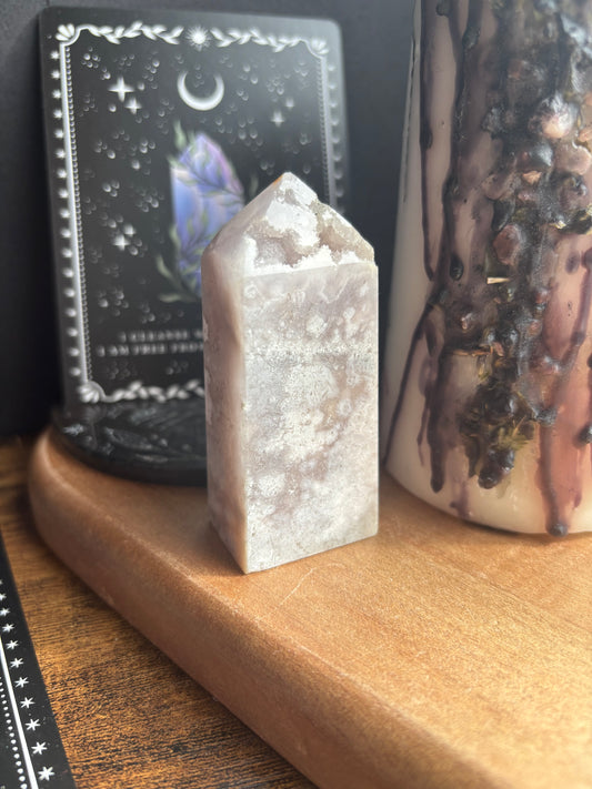 Flower Agate Obelisk