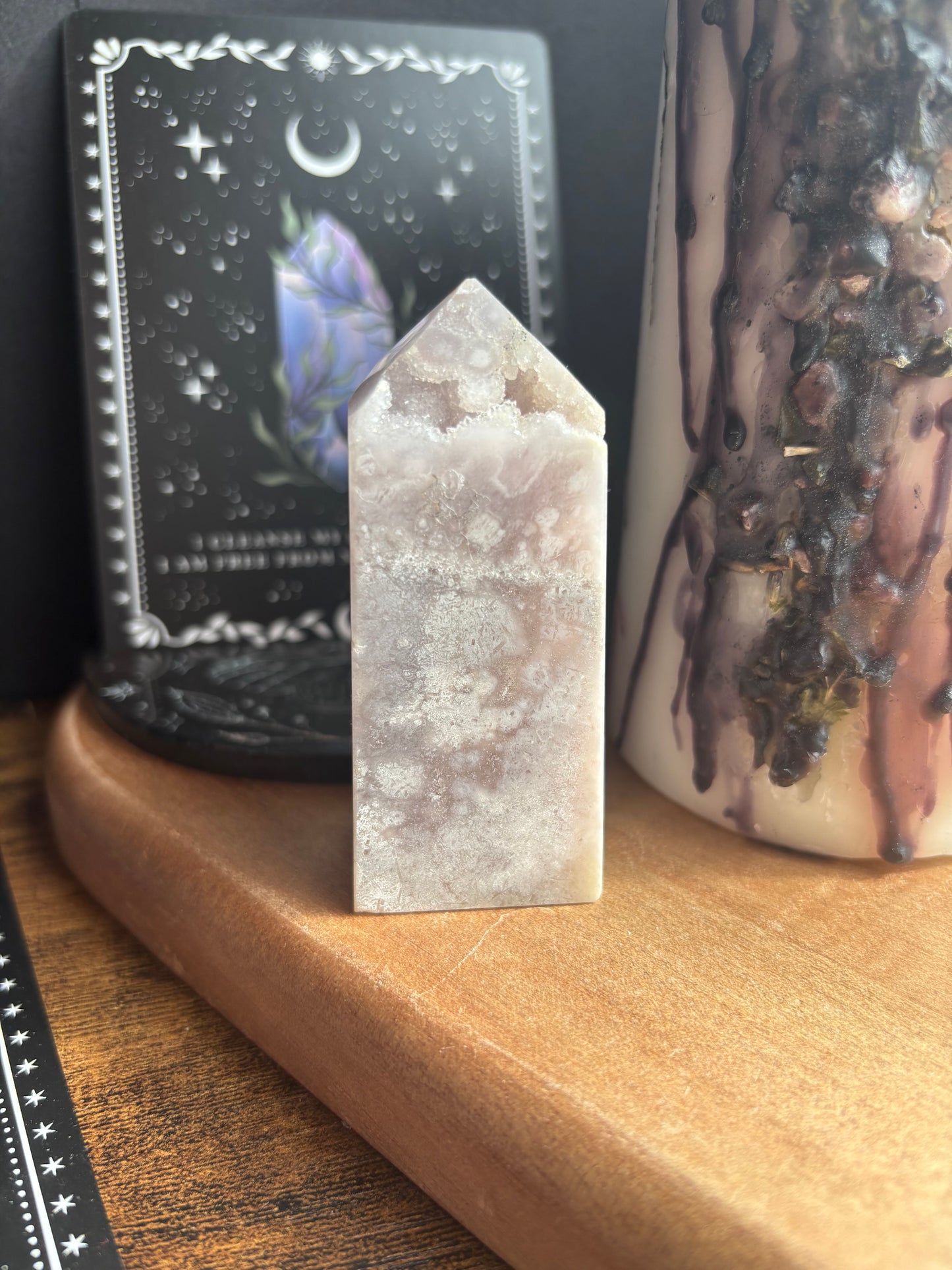 Flower Agate Obelisk