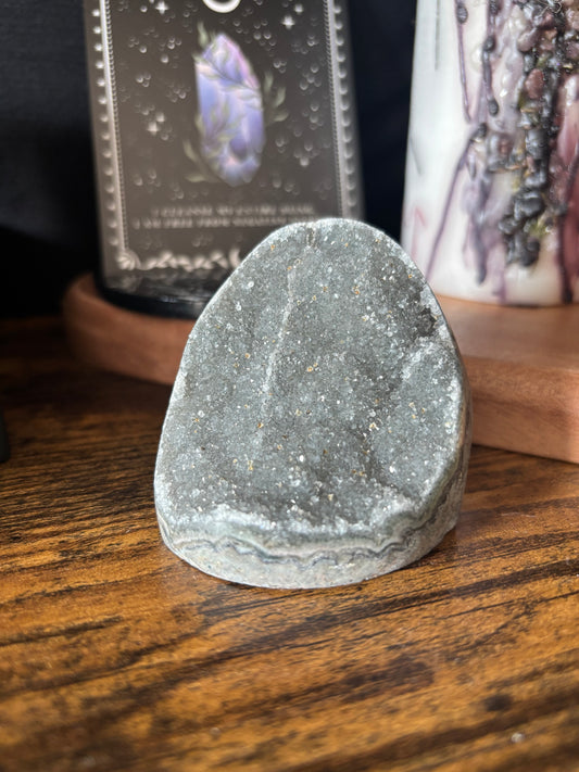 Black Amethyst Cut Base Piece